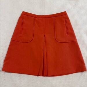 Anthropology Maeve Coral Orange Costal Nautical Twee Mini Skirt Size 2